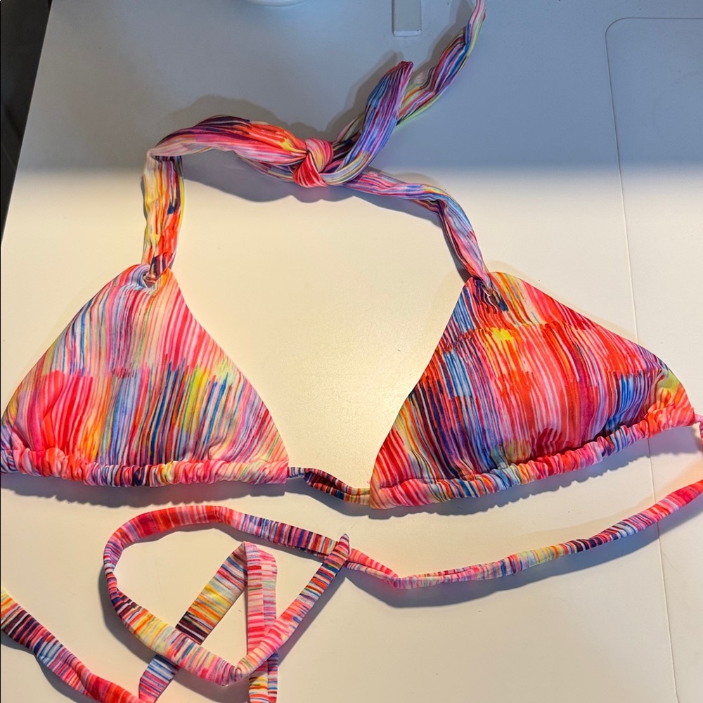 VENUS Multicolor Striped Bikini Top